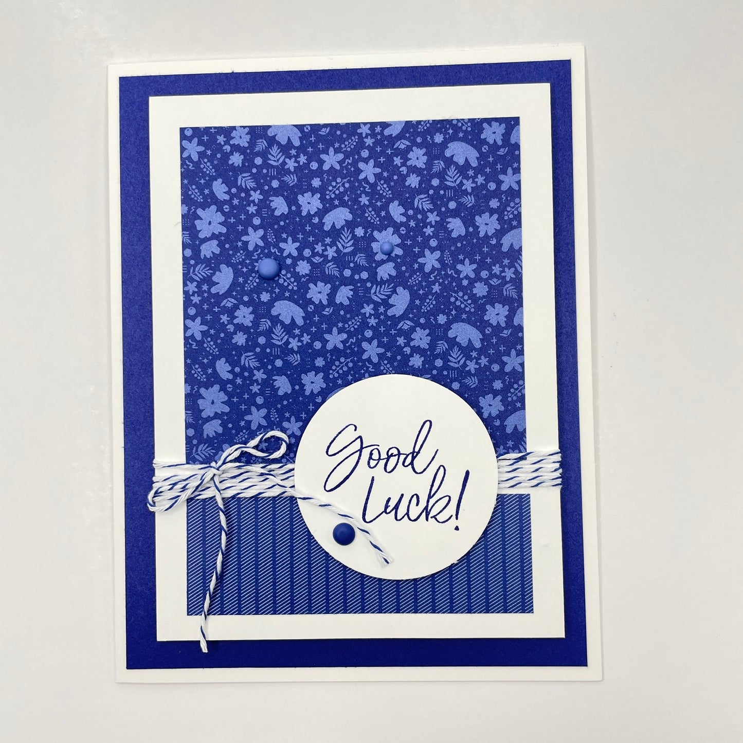 A Stylish Floral Gesture - Good Luck Card