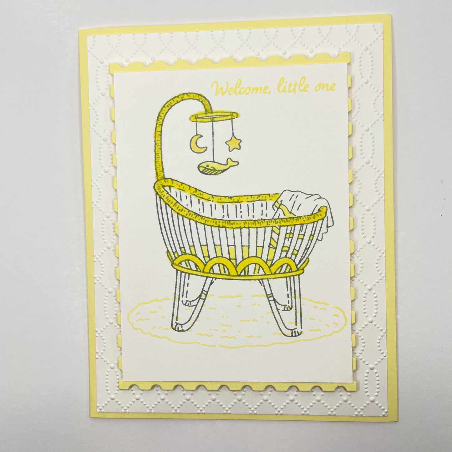 A Sweet Welcome for a New Arrival - Baby Bassinet Card
