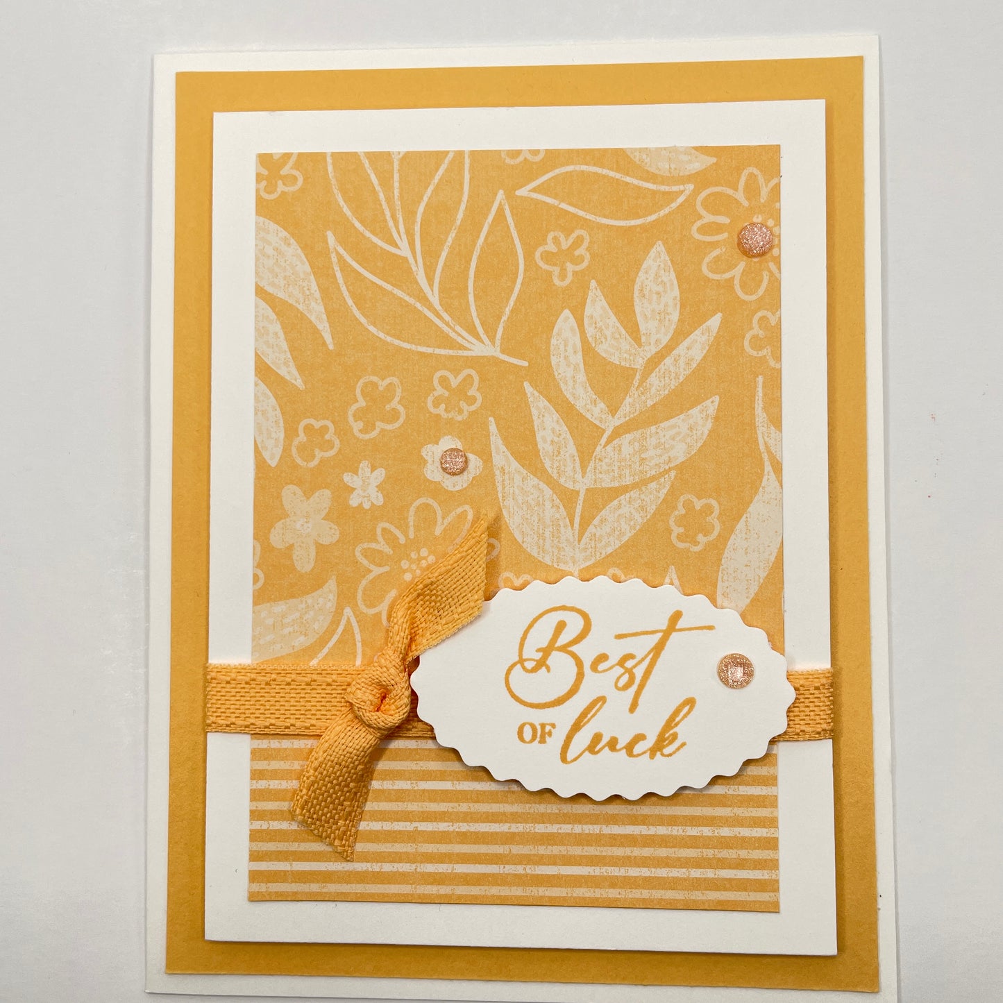 A Stylish Floral Good Luck Wish - Best of Luck Card