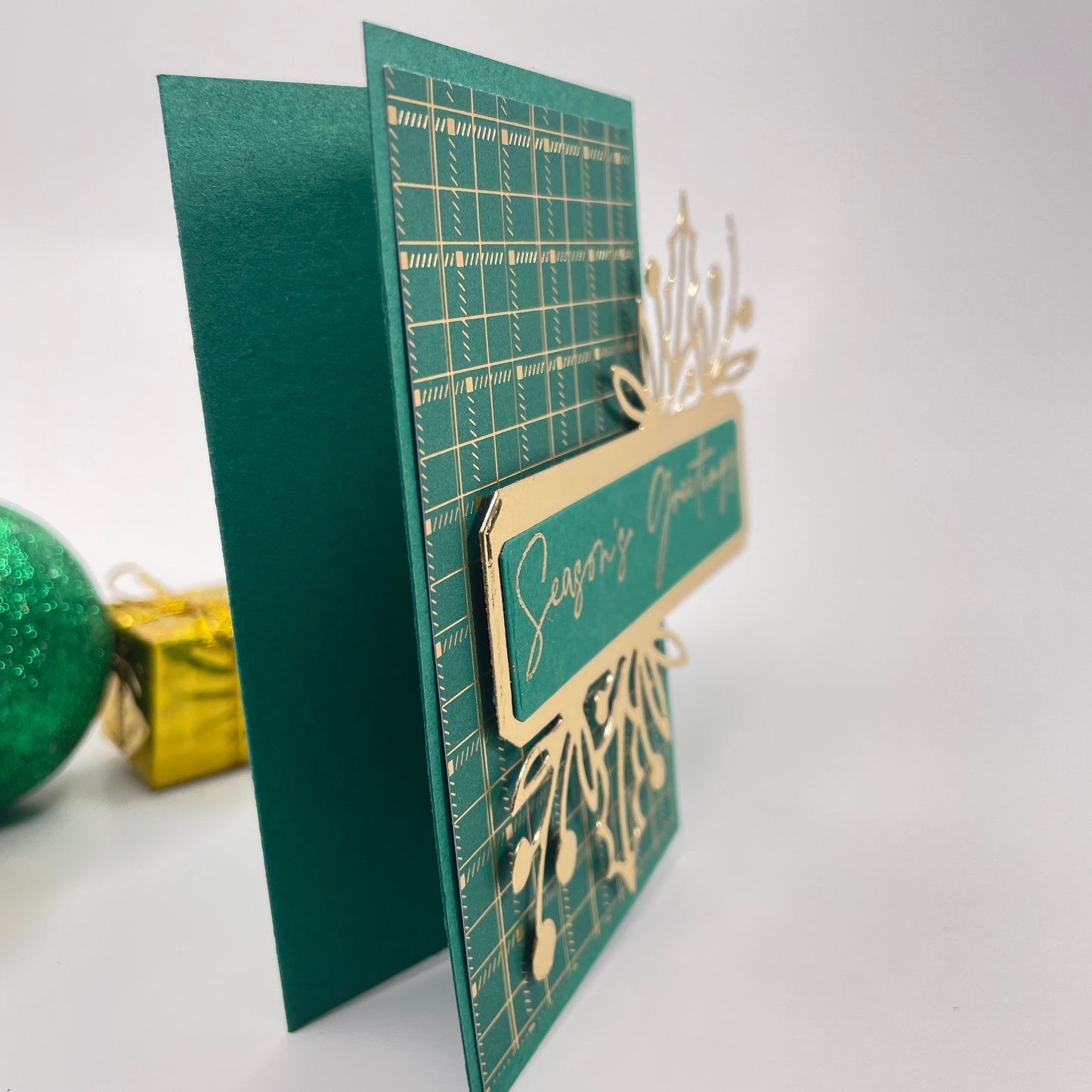 A Plaid Holiday Elegance - Seasons Greetings Christmas Card