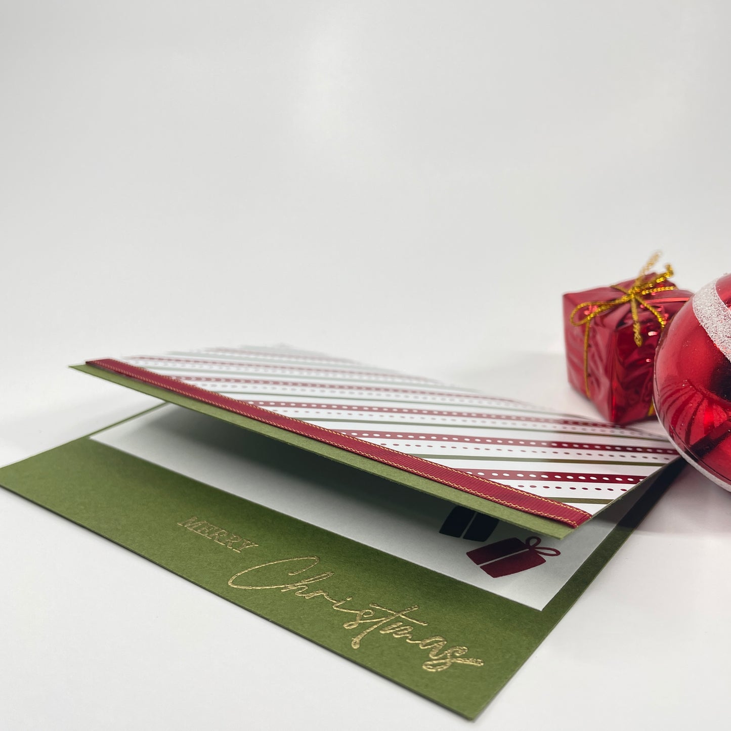 A Festive Striped Delight - Christmas Striped Christmas Card
