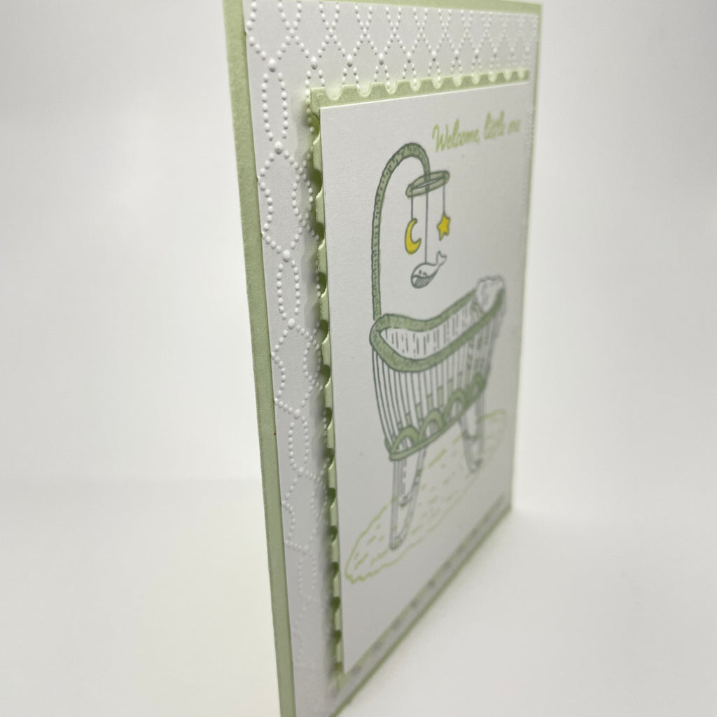 A Sweet Welcome for a New Arrival - Baby Bassinet Card