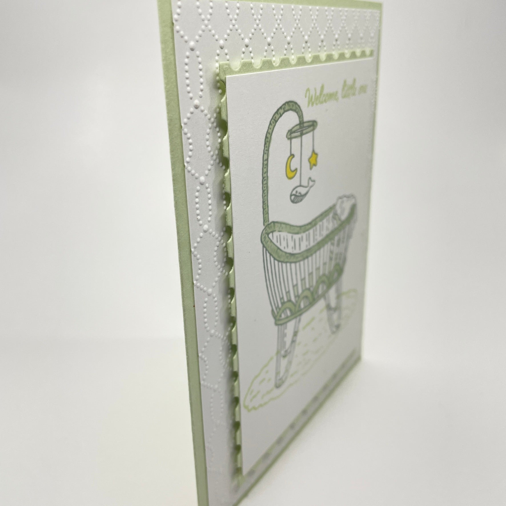 A Sweet Welcome for a New Arrival - Baby Bassinet Card