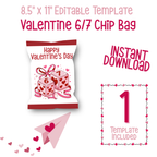 6|7 Pink Dice Chip Bag