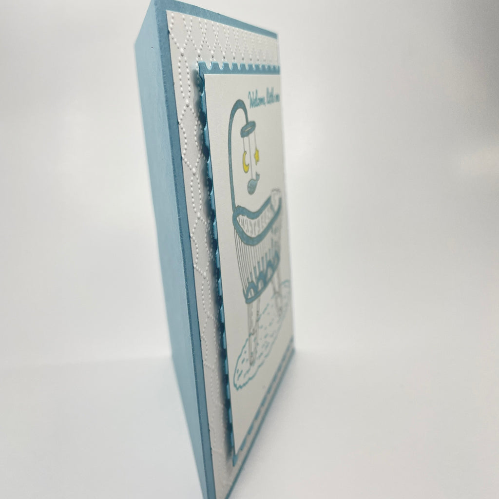 A Sweet Welcome for a New Arrival - Baby Bassinet Card