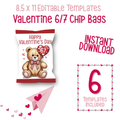 6|7 Valentine's Bear Day Chip Bag Bundle