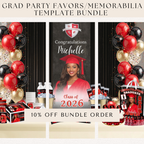 Graduation Party Favor & Memorabilia Template Bundle | Class of 2026 |Digital Download