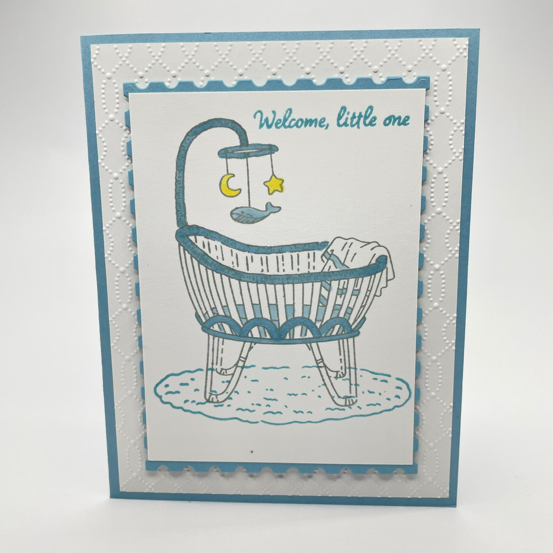 A Sweet Welcome for a New Arrival - Baby Bassinet Card