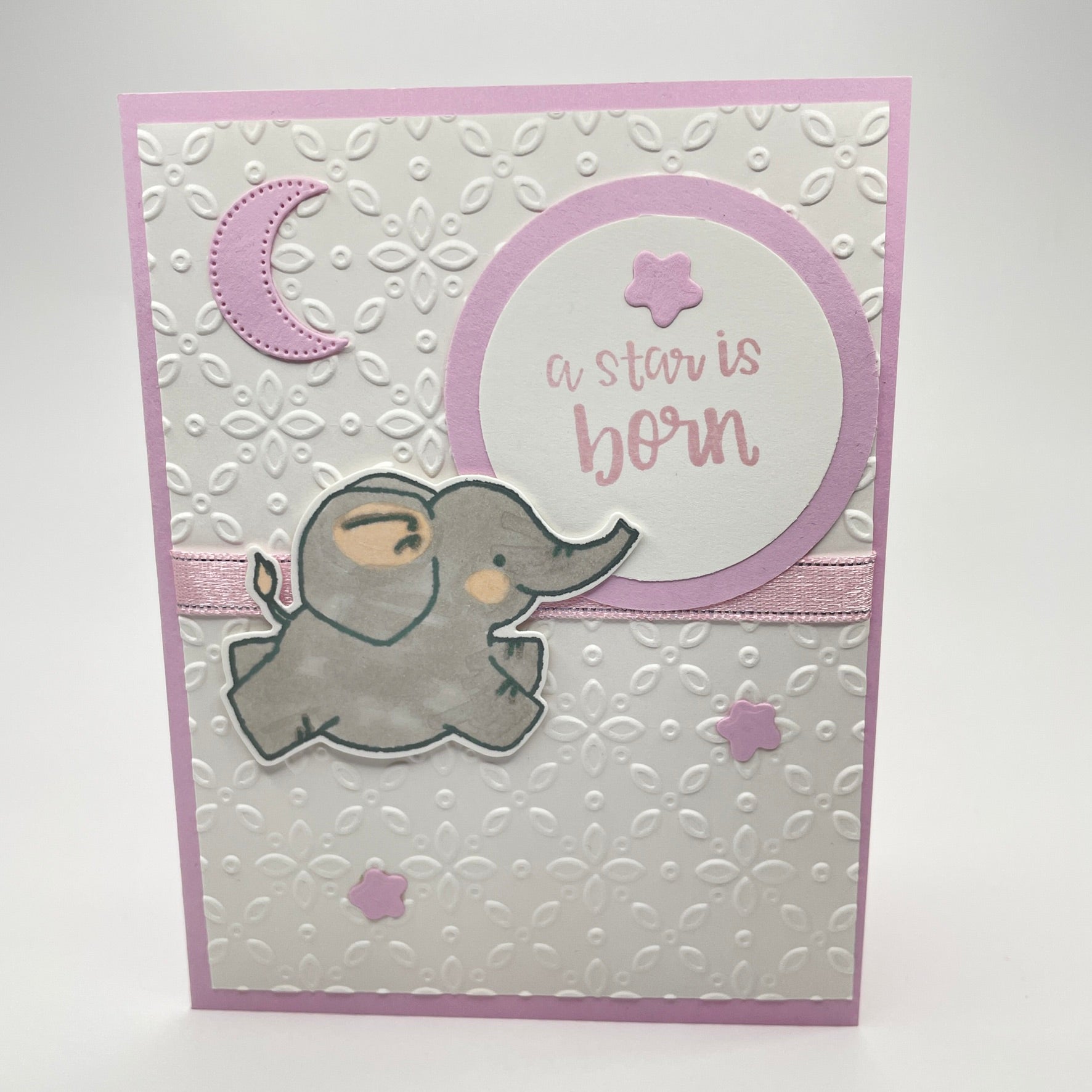 A Delightful Welcome for a New Star - Baby Elephant Card