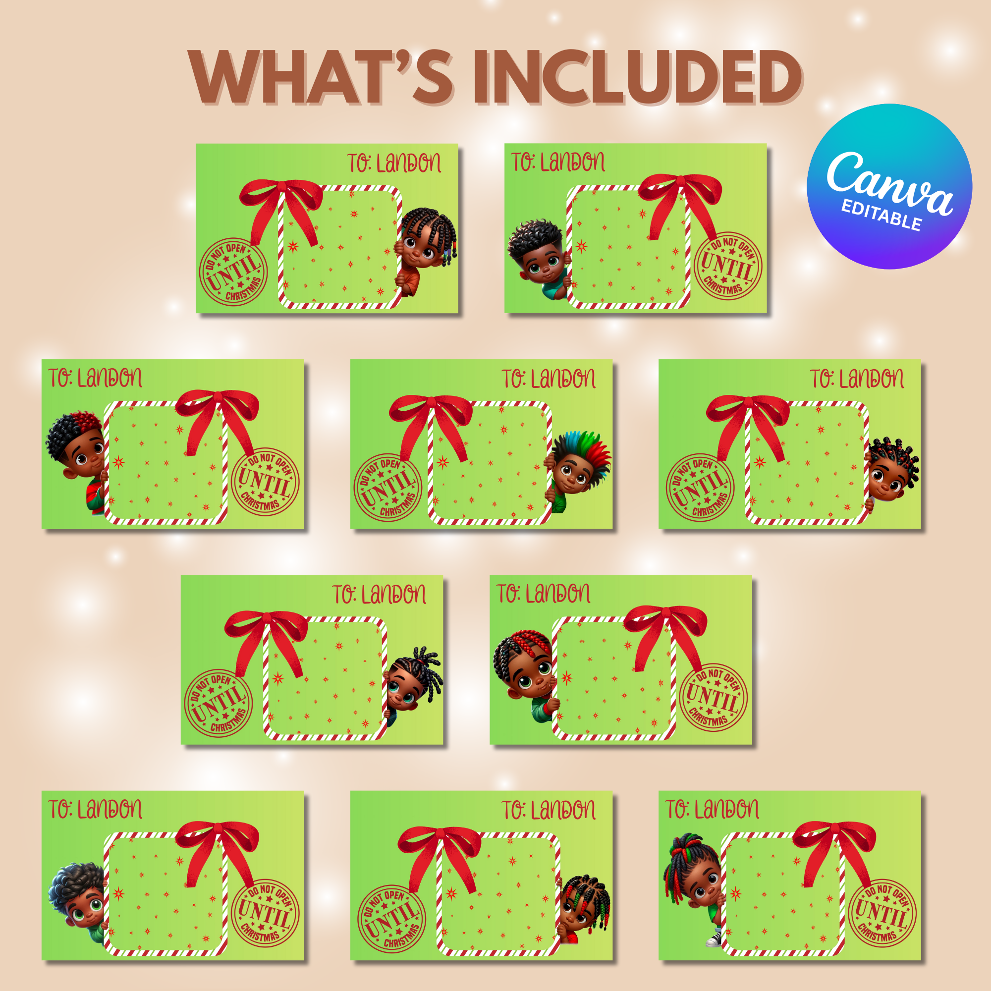 Little Boy Christmas Jumbo Treat Card