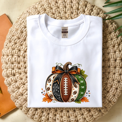 Football Themed Fall Pumpkin | Fall T-shirt