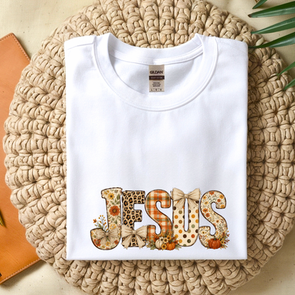 Jesus Fall Pattern | Fall T-shirt