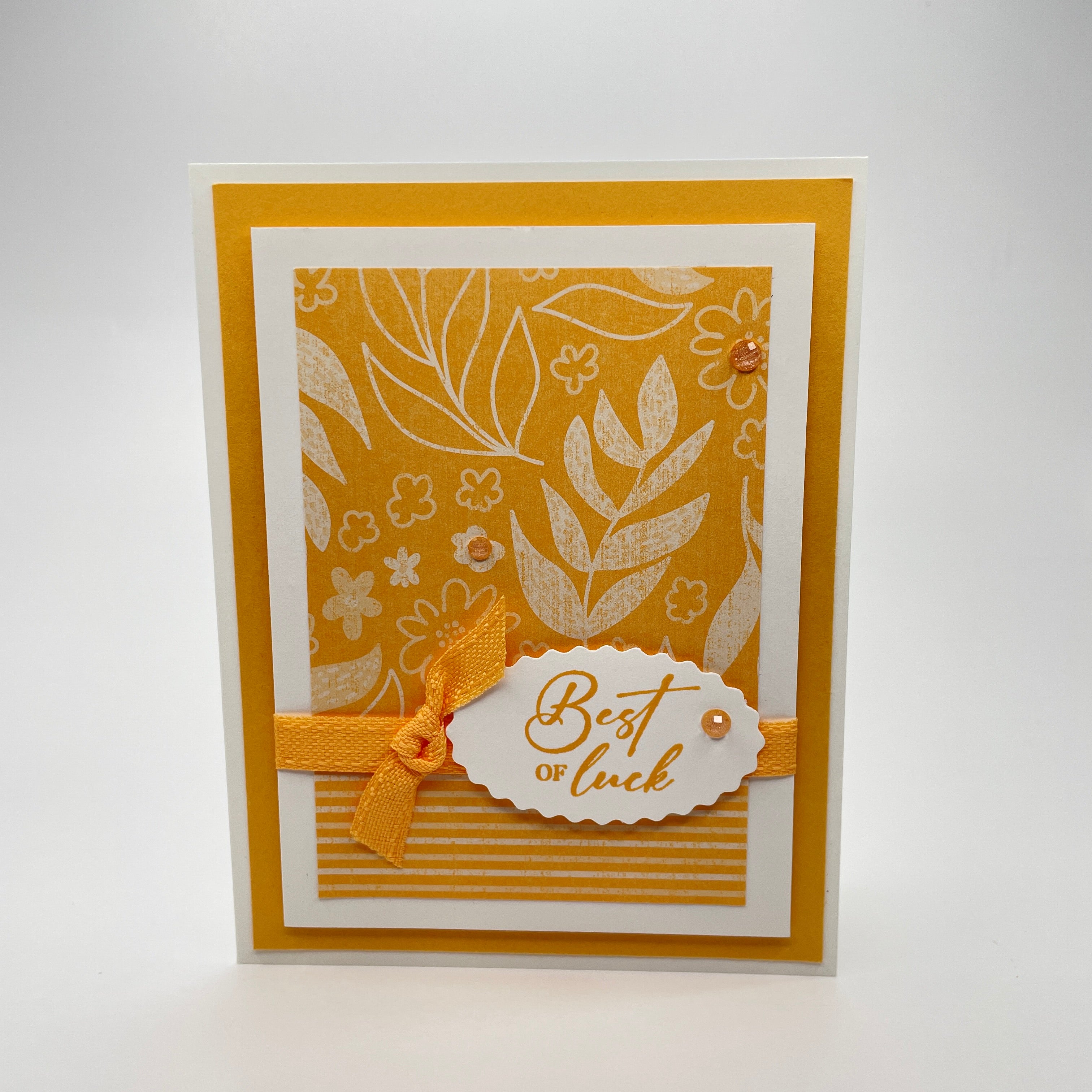 A Stylish Floral Good Luck Wish - Best of Luck Card