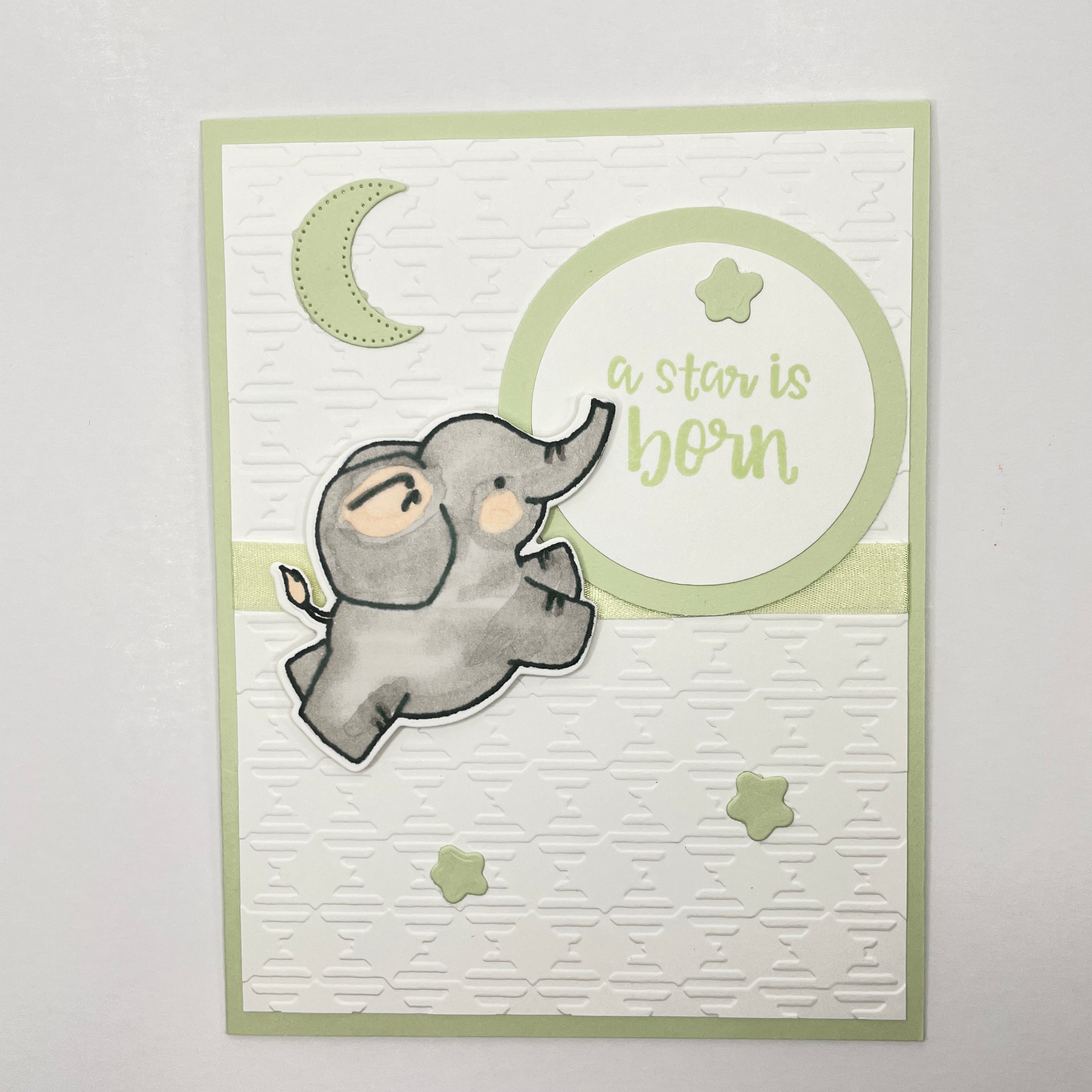 A Delightful Welcome for a New Star - Baby Elephant Card