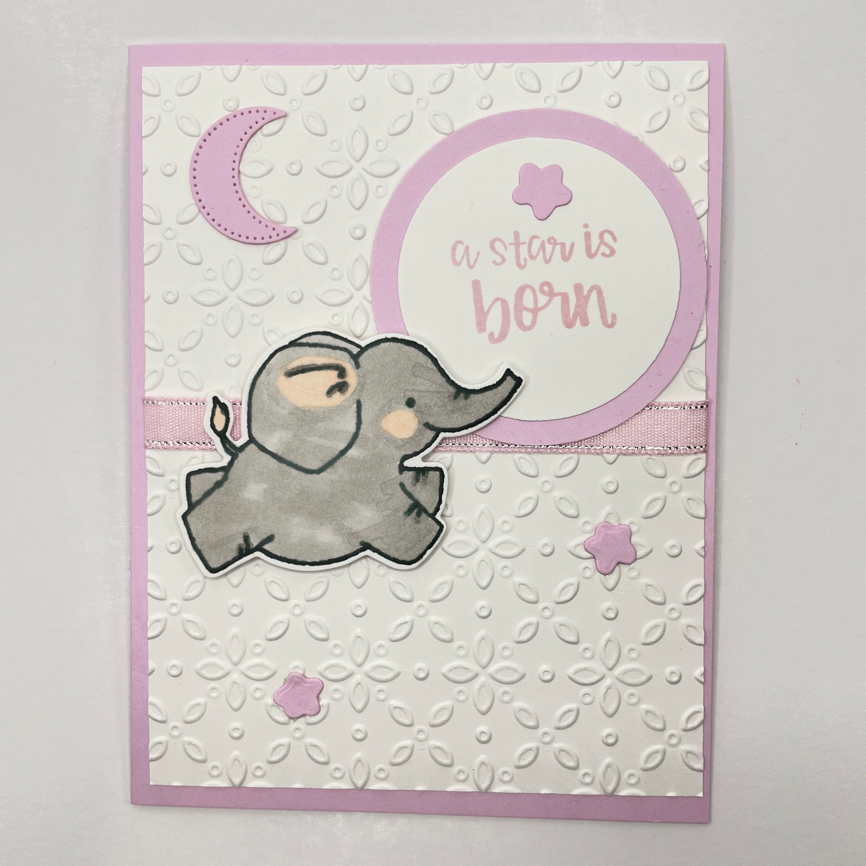 A Delightful Welcome for a New Star - Baby Elephant Card