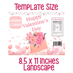 Pink Flowers in an Envelope Chip Bag