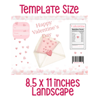 Pink Hearts in an Envelope Chip Bag