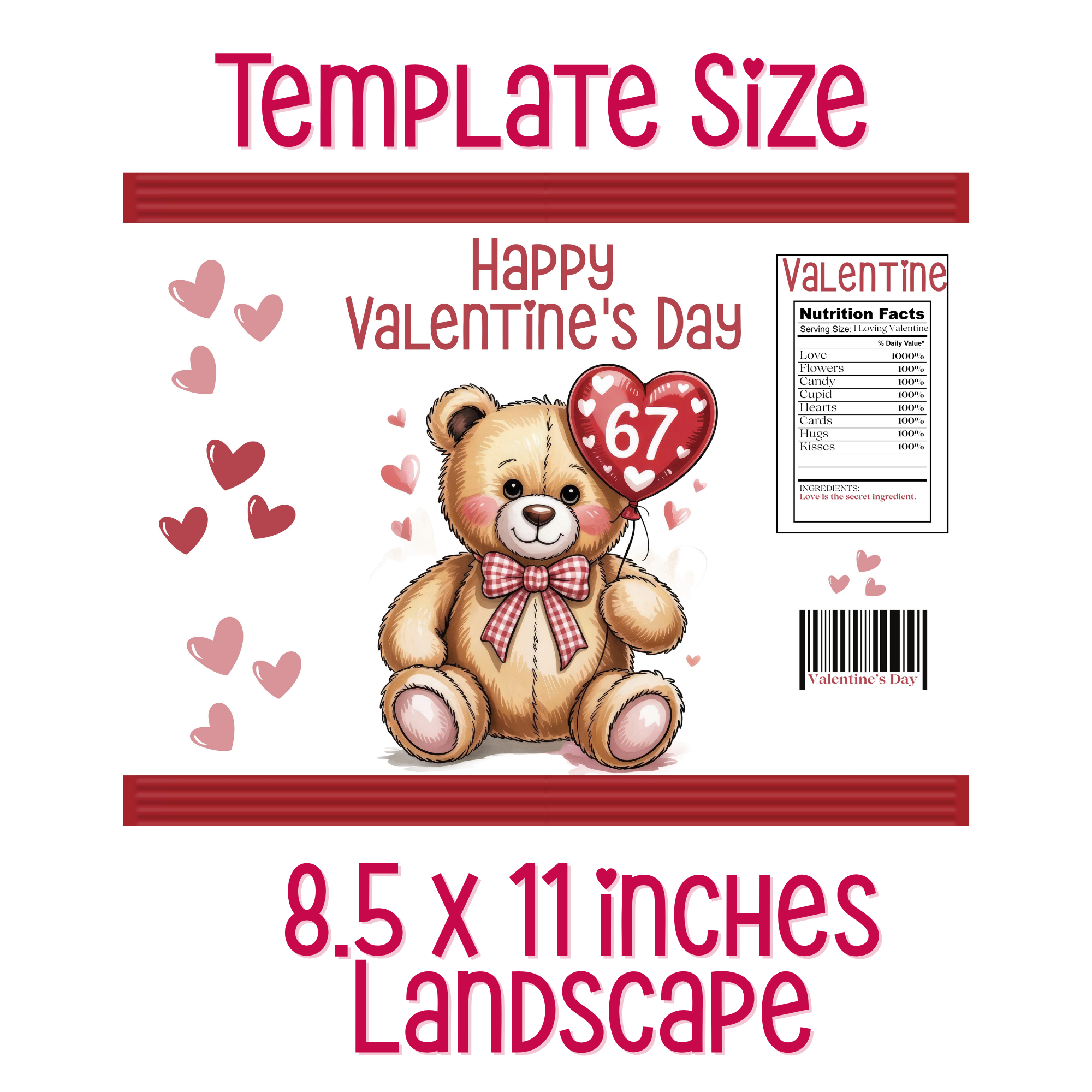 6|7 Valentine's Bear Day Chip Bag Bundle