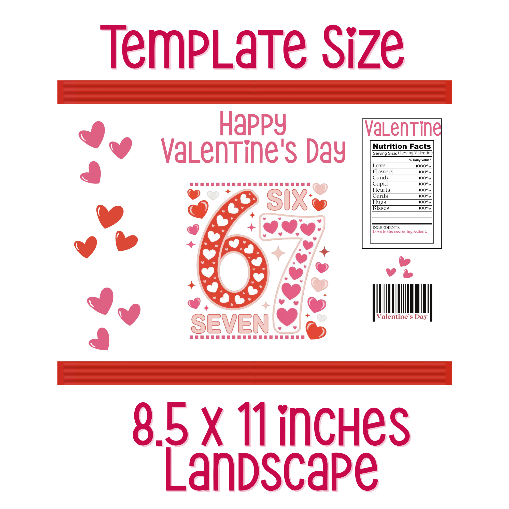 6|7 Red Hearts Chip Bag