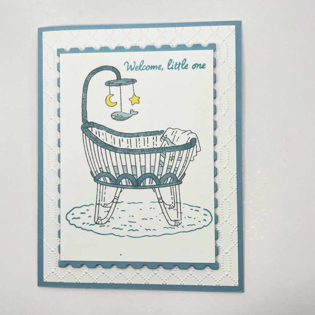 A Sweet Welcome for a New Arrival - Baby Bassinet Card