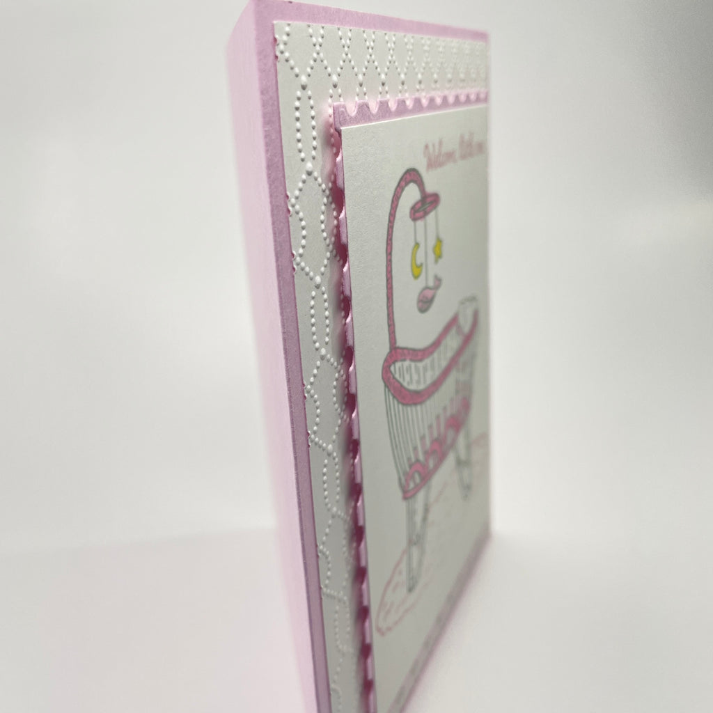 A Sweet Welcome for a New Arrival - Baby Bassinet Card