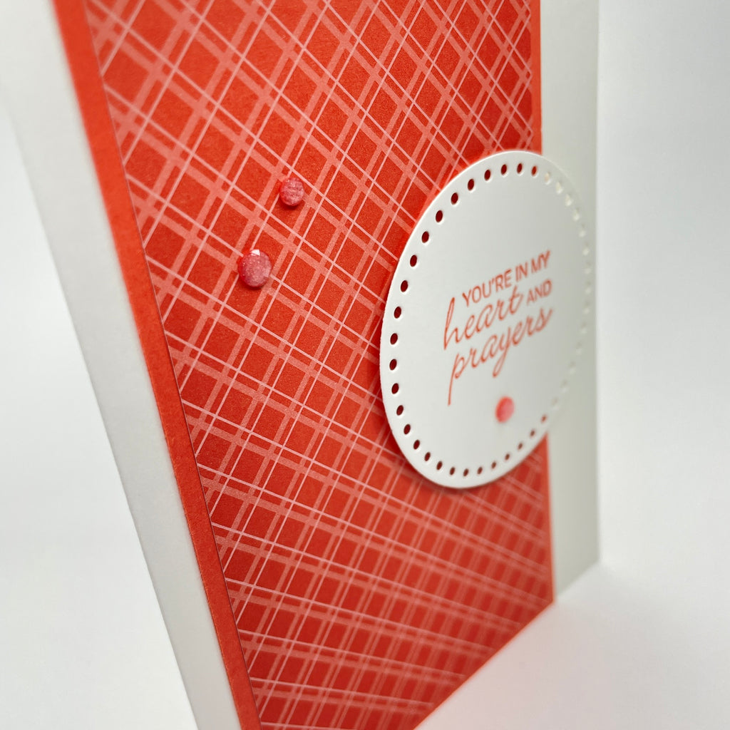 Handmade Greeting Card for Every Occasion - You're in My Heart and Prayers Card