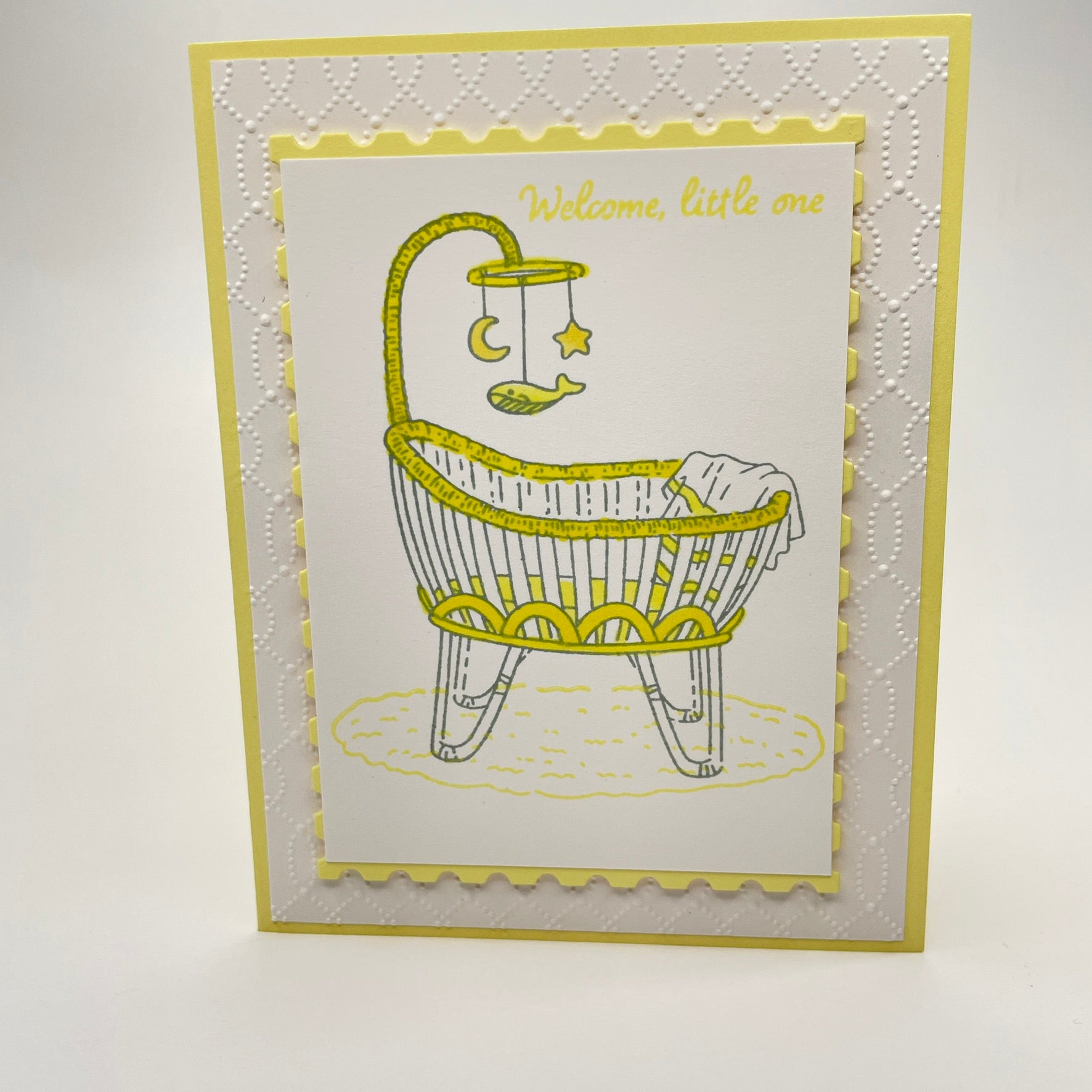 A Sweet Welcome for a New Arrival - Baby Bassinet Card