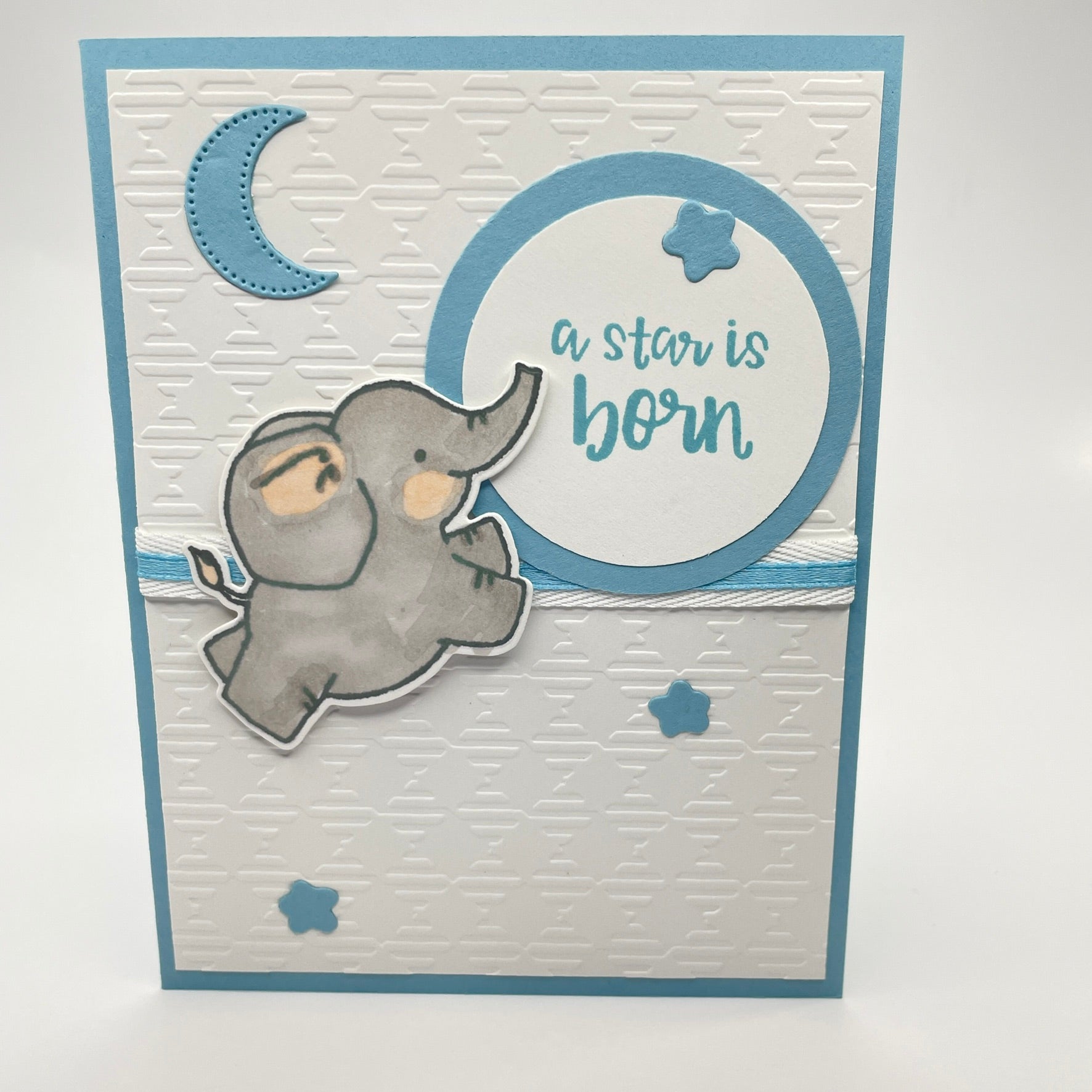 A Delightful Welcome for a New Star - Baby Elephant Card