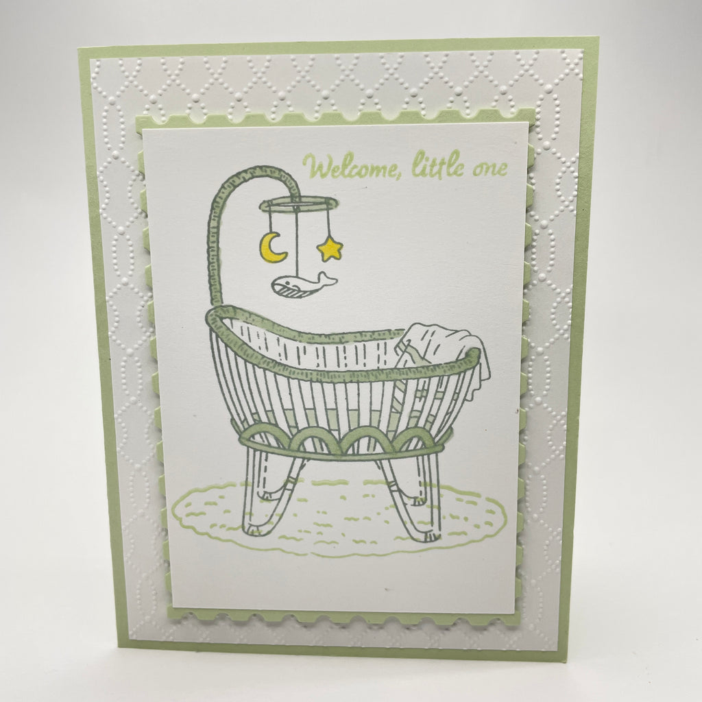 A Sweet Welcome for a New Arrival - Baby Bassinet Card