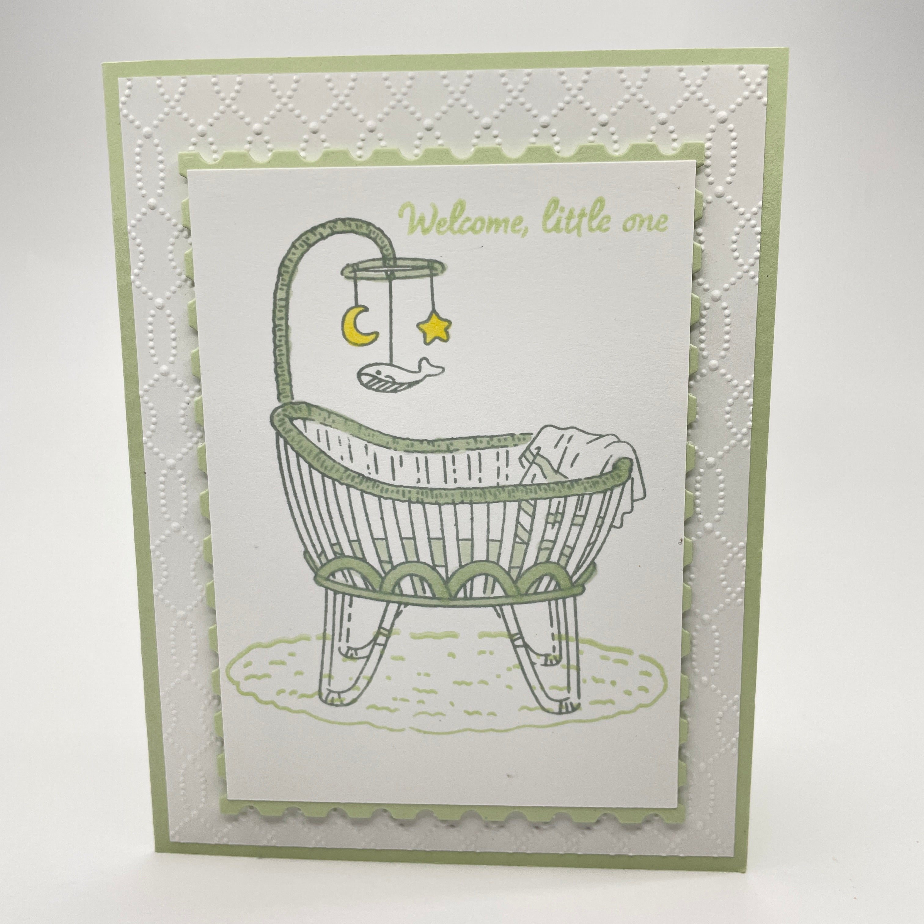 A Sweet Welcome for a New Arrival - Baby Bassinet Card