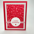 A Stylish Floral Touch - Red Floral Happy Birthday Card