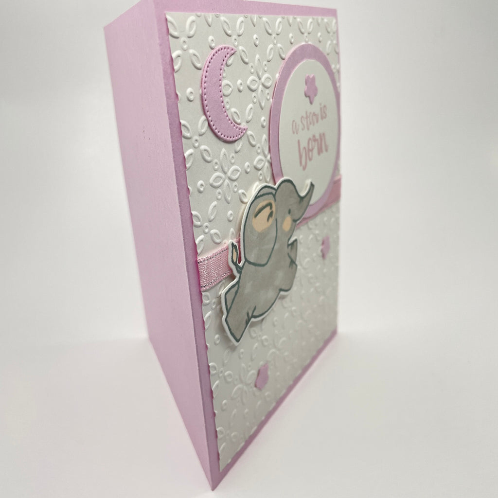 A Delightful Welcome for a New Star - Baby Elephant Card