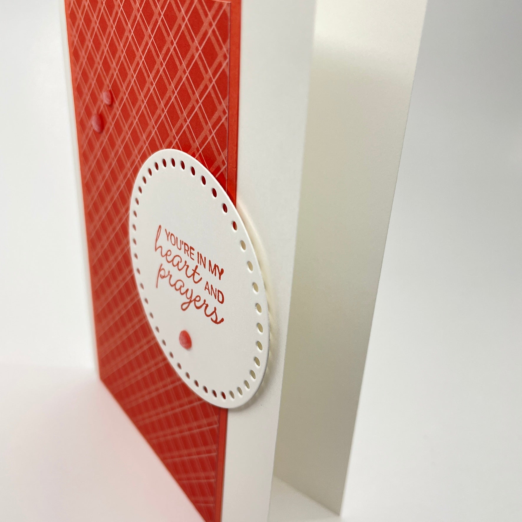 Handmade Greeting Card for Every Occasion - You're in My Heart and Prayers Card