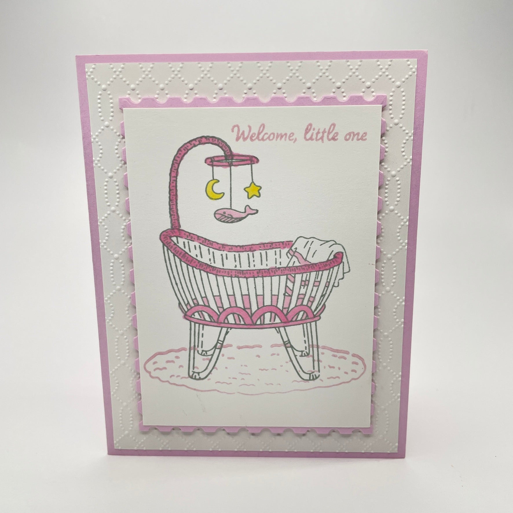 A Sweet Welcome for a New Arrival - Baby Bassinet Card