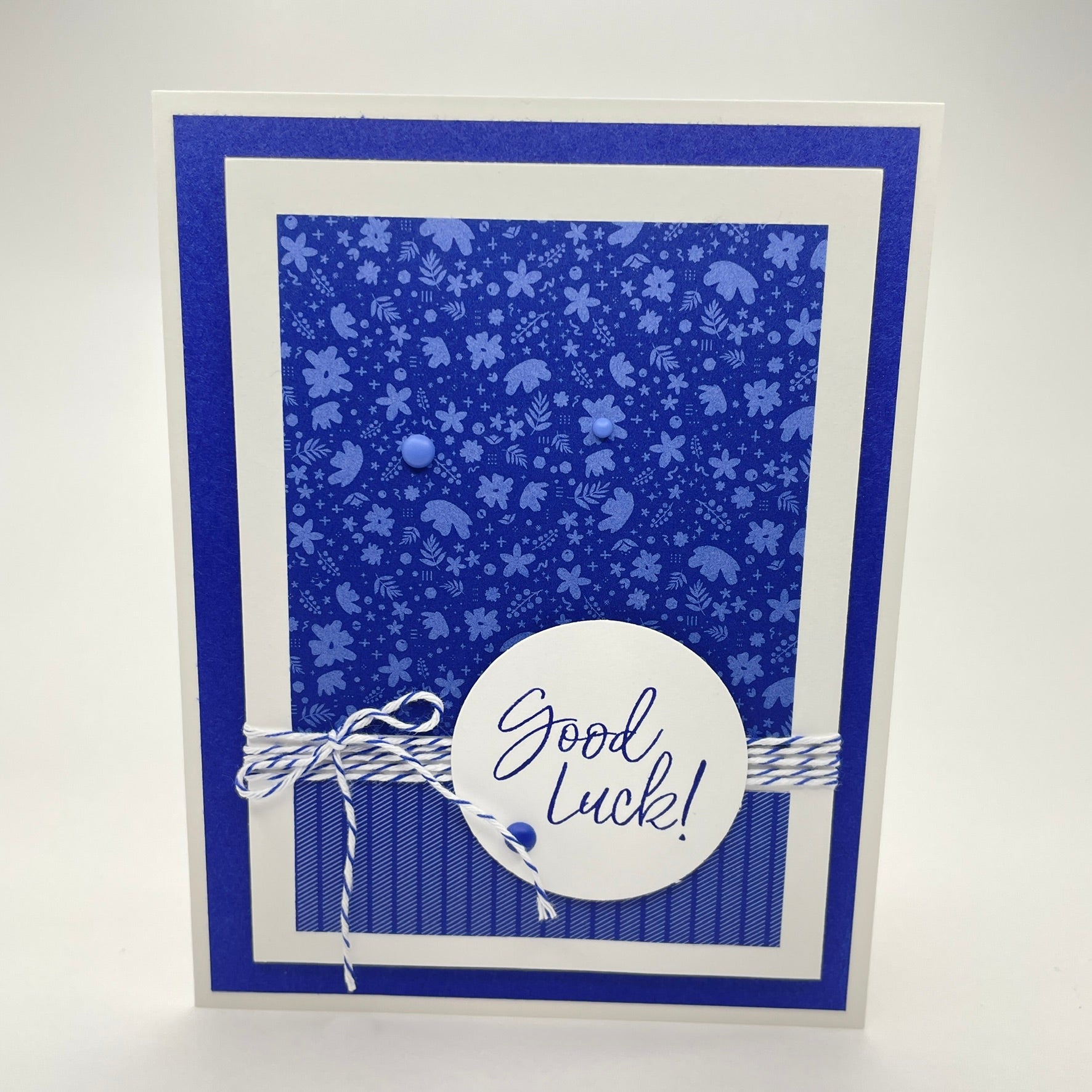 A Stylish Floral Gesture - Good Luck Card