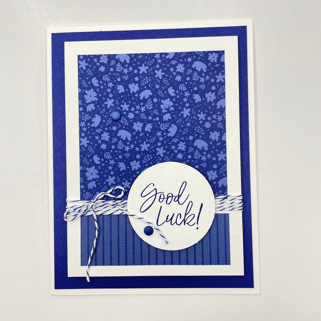 A Stylish Floral Gesture - Good Luck Card