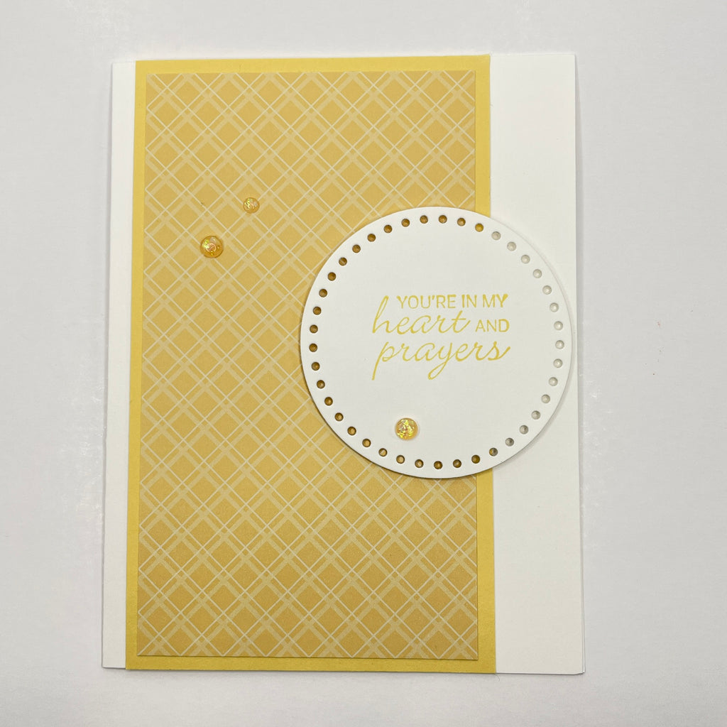 Handmade Greeting Card for Every Occasion - You're in My Heart and Prayers Card