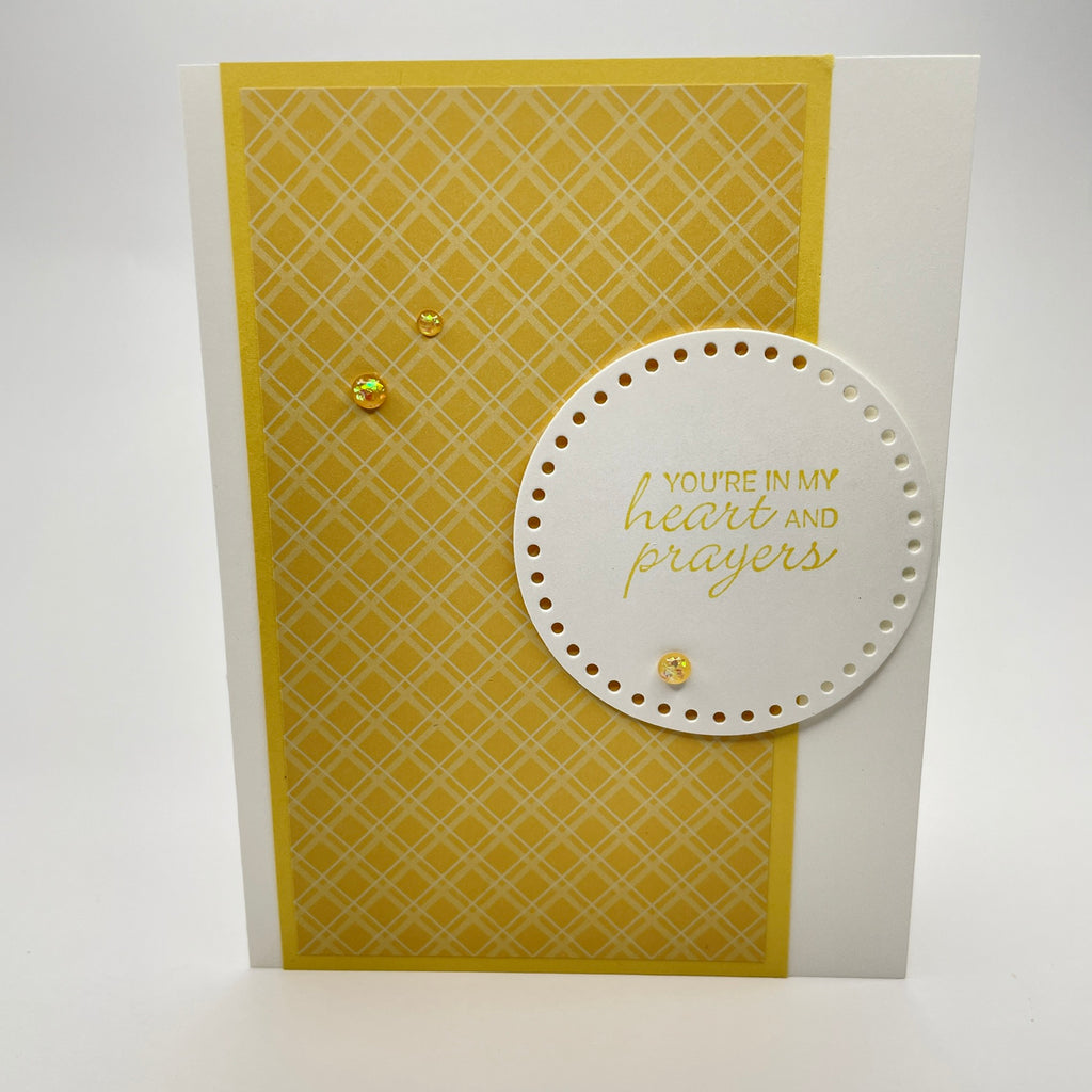 Handmade Greeting Card for Every Occasion - You're in My Heart and Prayers Card