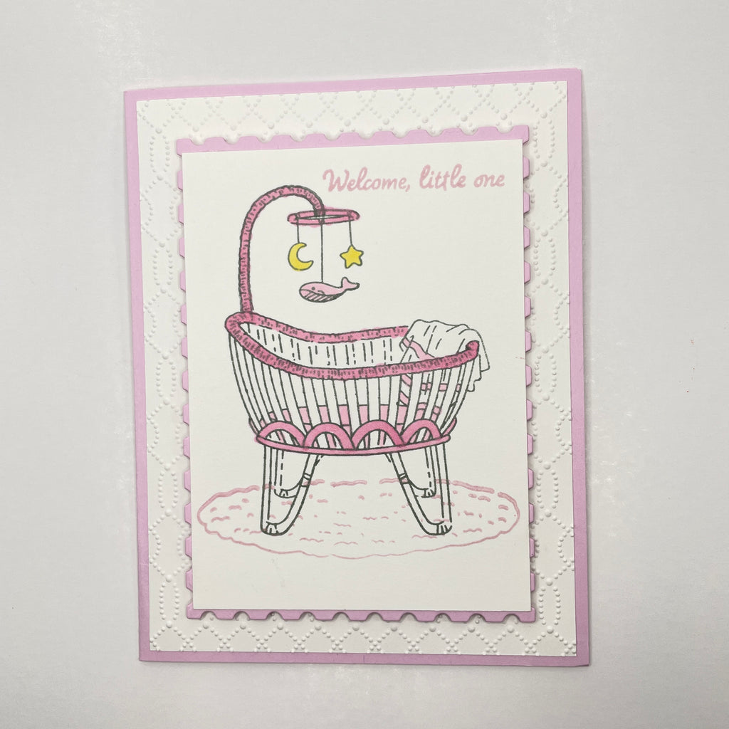 A Sweet Welcome for a New Arrival - Baby Bassinet Card