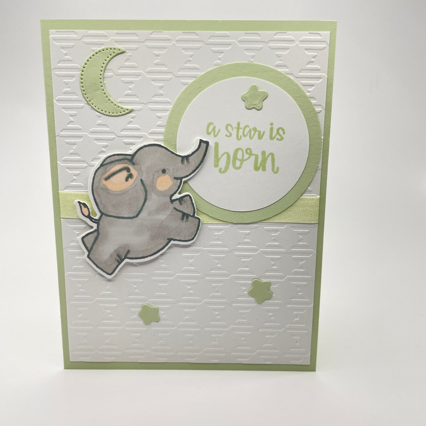 A Delightful Welcome for a New Star - Baby Elephant Card