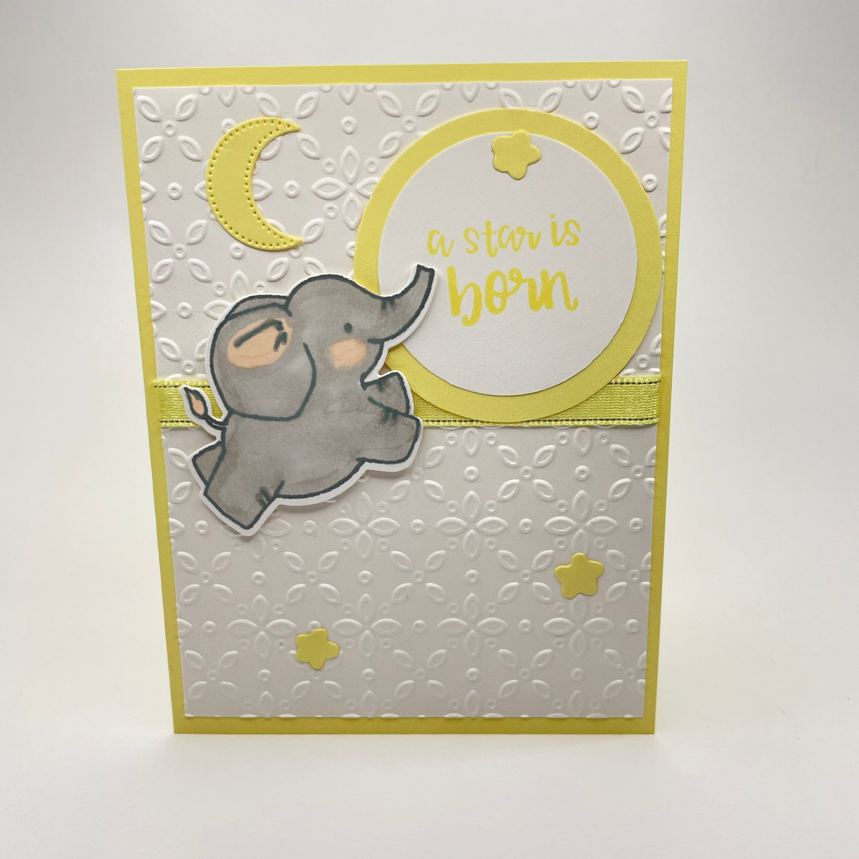 A Delightful Welcome for a New Star - Baby Elephant Card