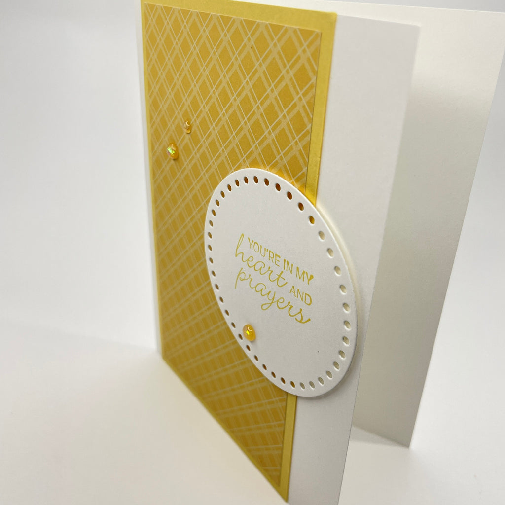 Handmade Greeting Card for Every Occasion - You're in My Heart and Prayers Card