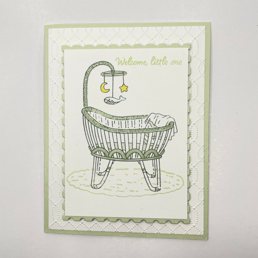 A Sweet Welcome for a New Arrival - Baby Bassinet Card