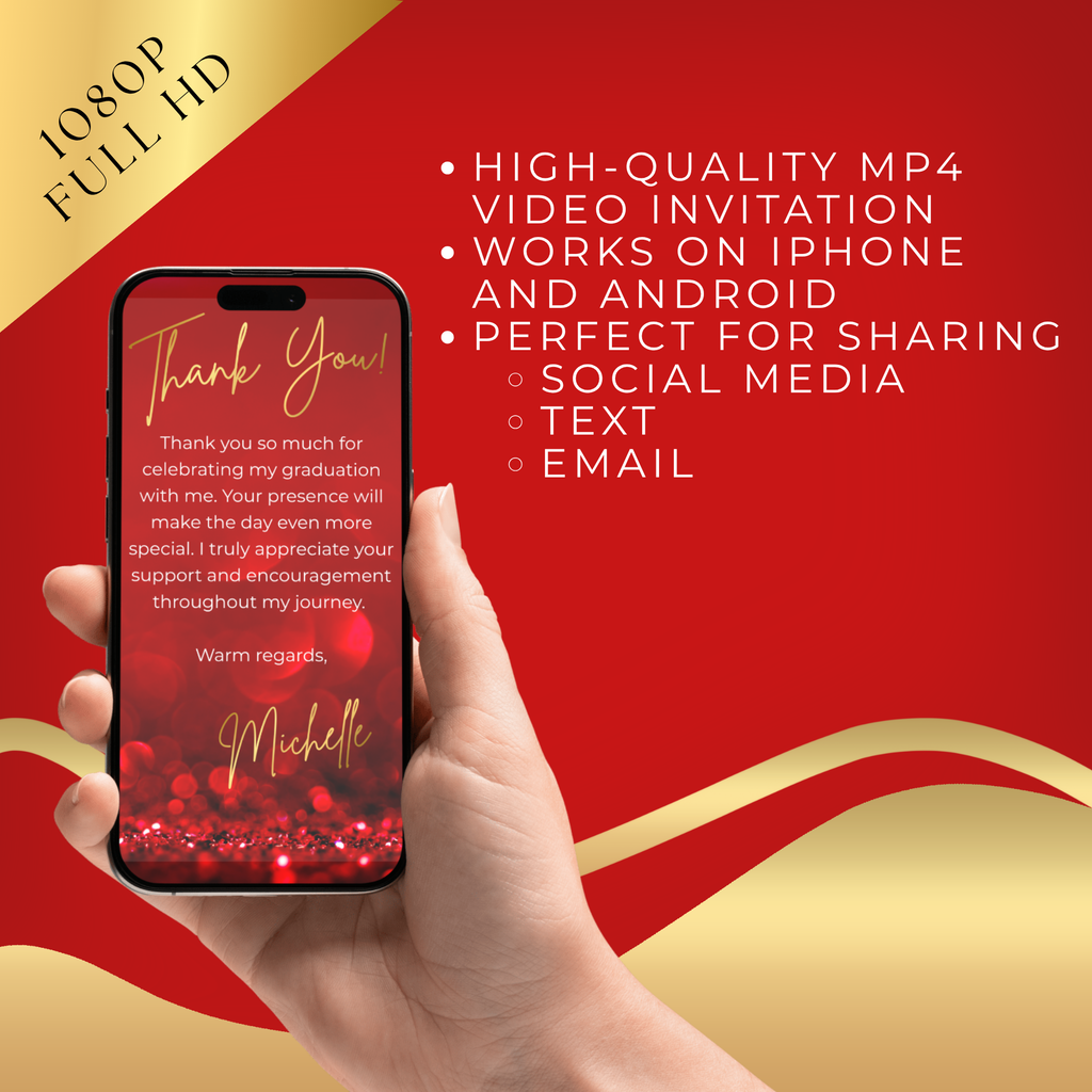 Luxury Graduation Animated Video Invitation | Class of 2026