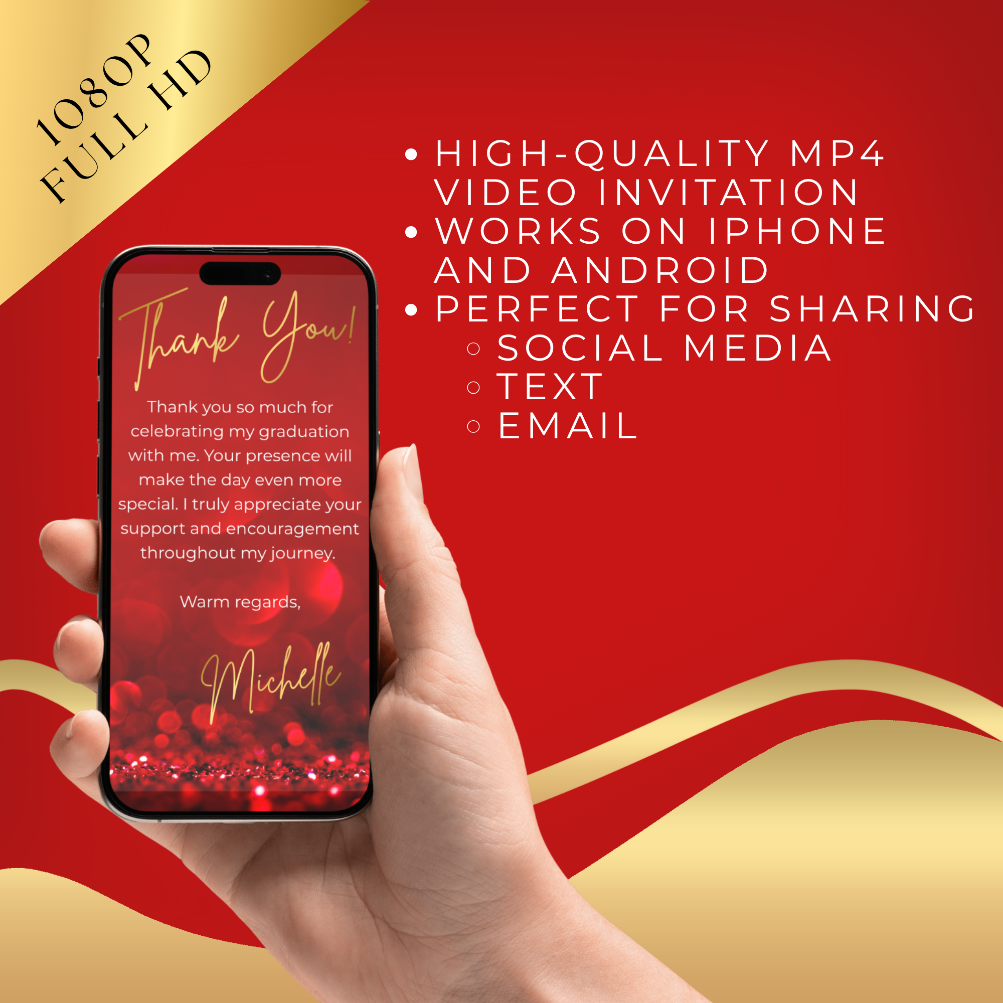 Luxury Graduation Animated Video Invitation | Class of 2026