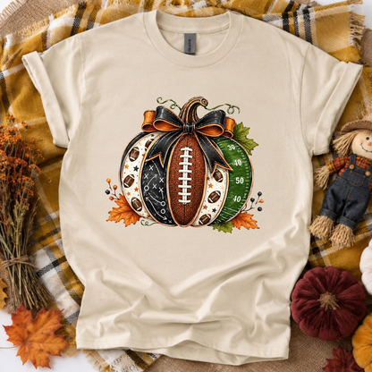 Football Themed Fall Pumpkin | Fall T-shirt