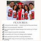 Luxury Graduation Memorabilia Template Bundle | Class of 2026 |Digital Download