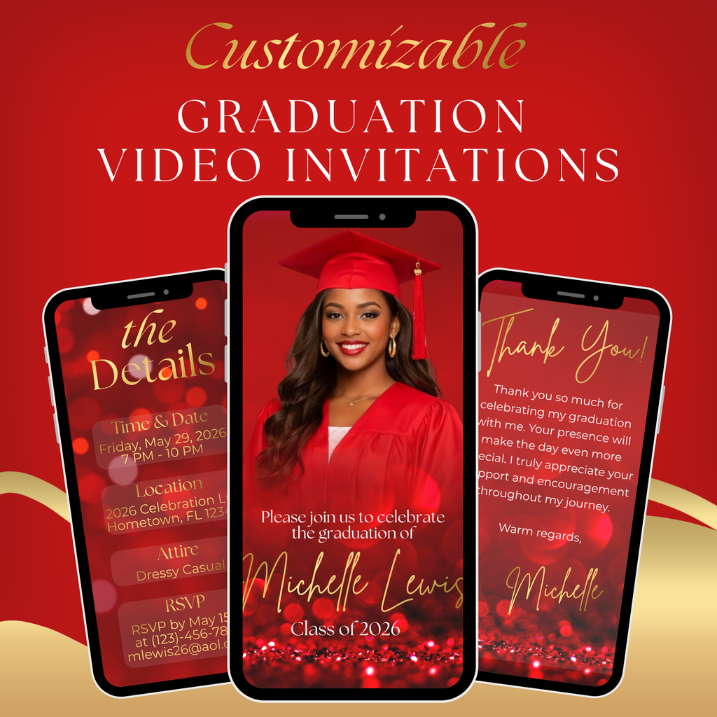 Luxury Graduation Animated Video Invitation | Class of 2026