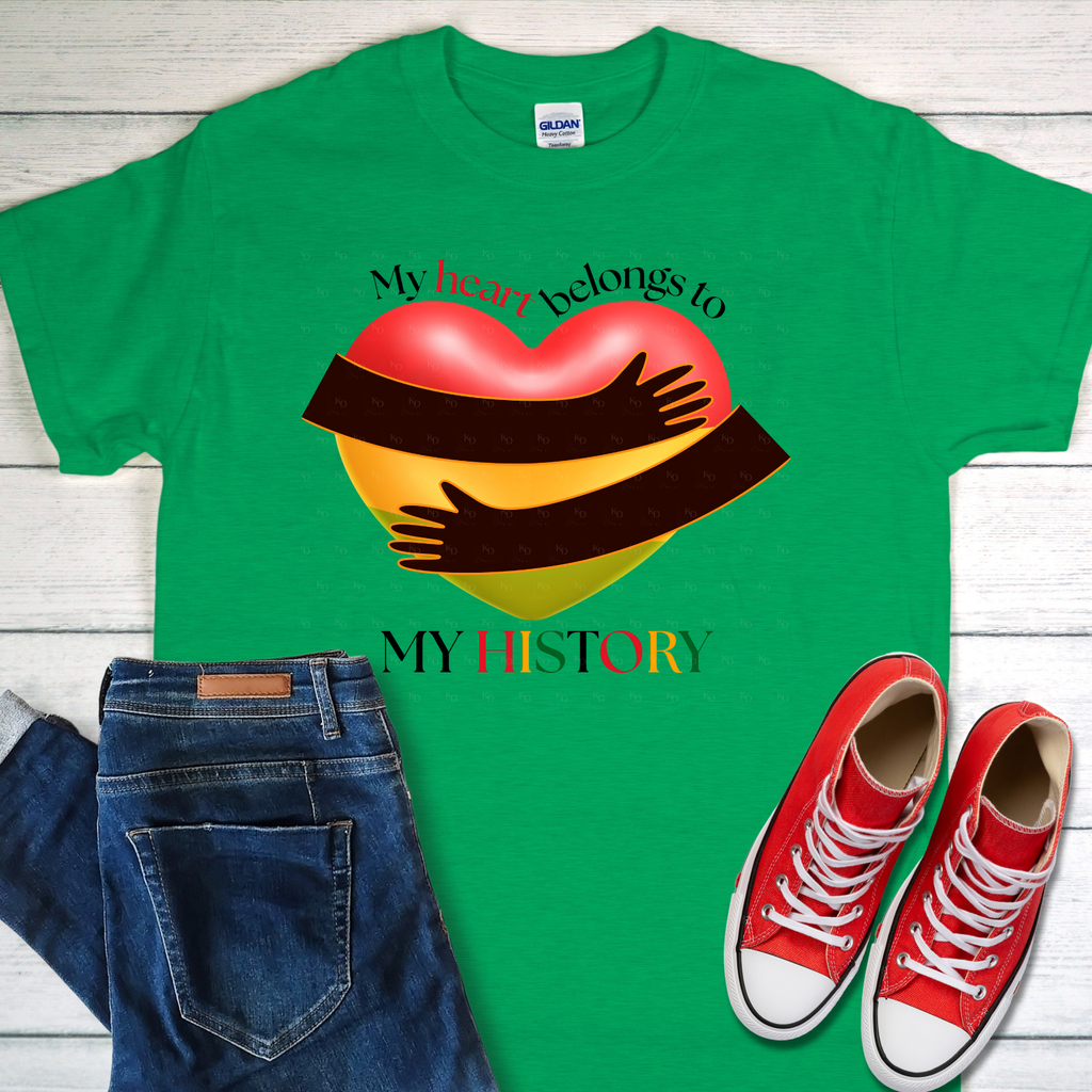 My Heart Belongs to My History PNG Design