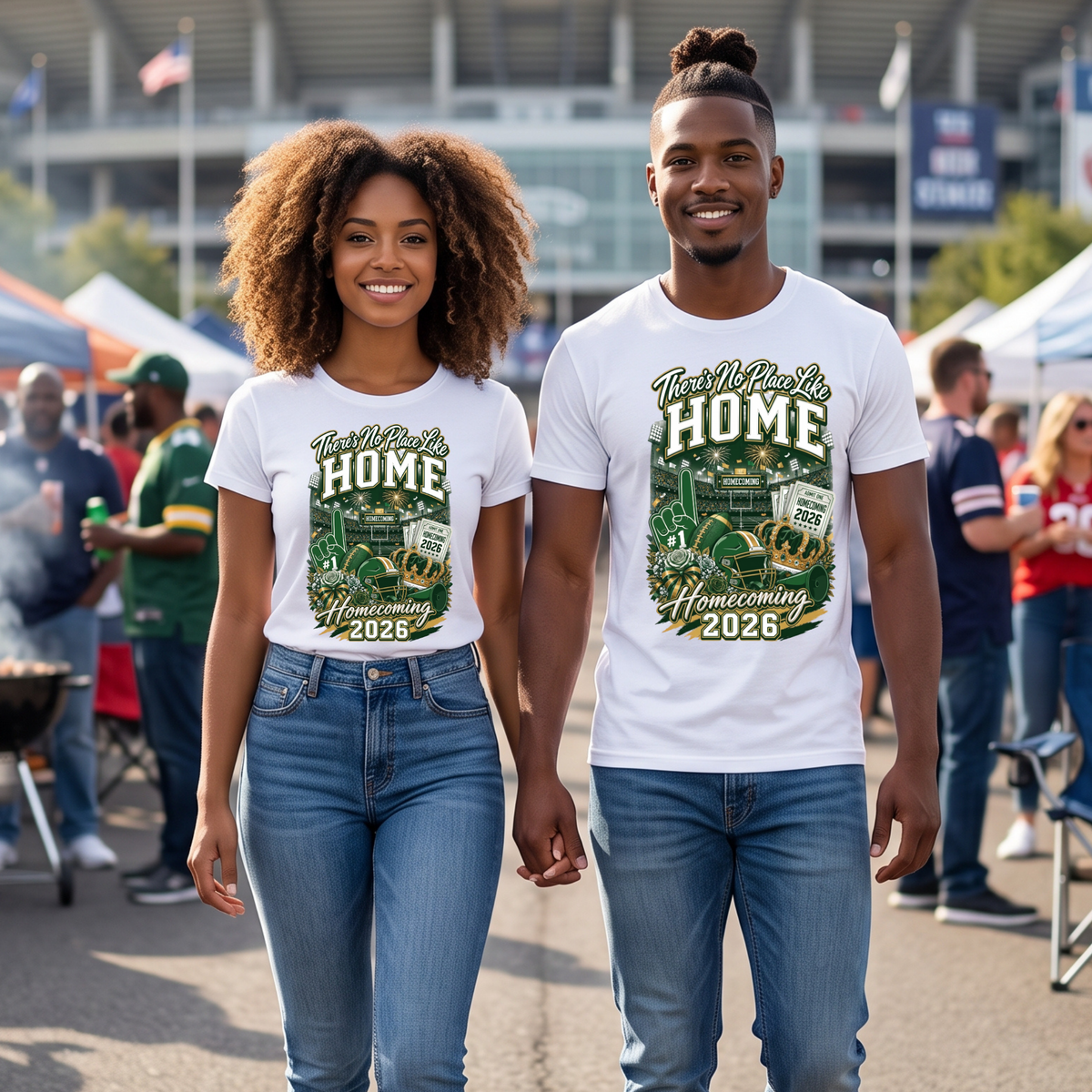 There's No Place Like Home Homecoming 2026 T-Shirt – Green & Gold